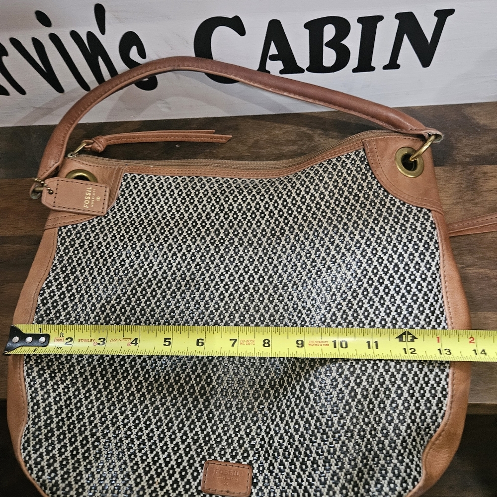 Fossil Black and Tan Shoulder Bag - Picture 9 of 14